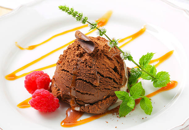 istock Chocolate ice cream with caramel 177722797
