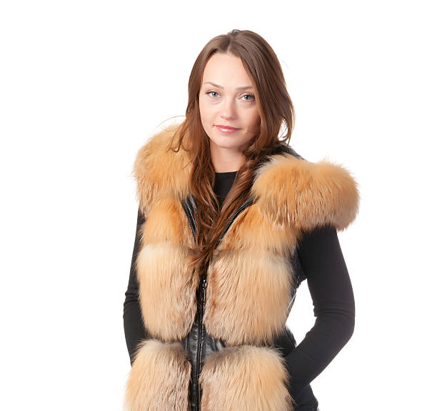 istock Stylish woman in winter fur jacket 177724086