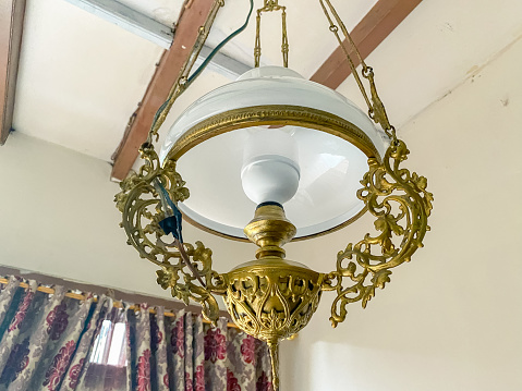 Classic hanging lamp, usually used in Javanese houses
