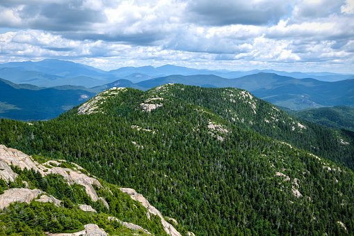 A view of the three sisters peaks from Mount Chocorua. - Albany New Hampshire