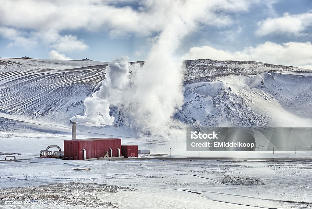 Geothermischen Factory - Lizenzfrei Dampf Stock-Foto