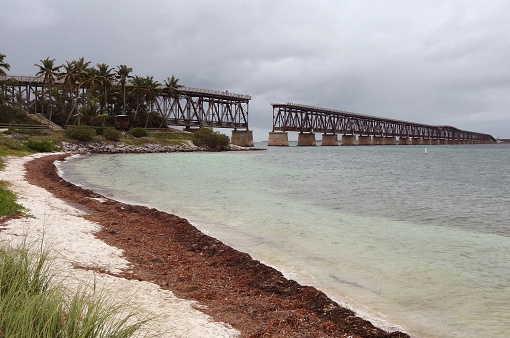old bridge at Florida Keys in the United States
