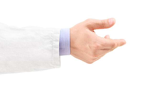 Hand of a male doctor Hand of a male doctor, isolated on white background sleeve photos stock pictures, royalty-free photos & images
