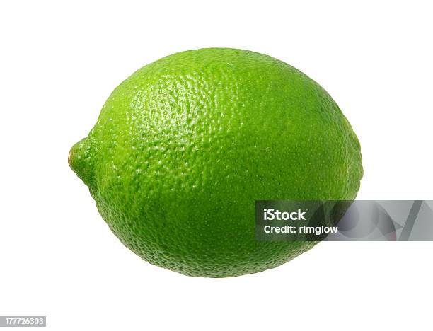 Fresh Green Lime Isolated Stock Photo - Download Image Now - Lime, Cut Out, White Background