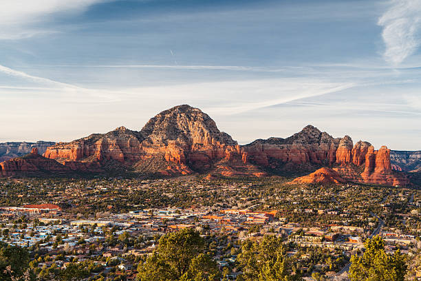 vista di sedona - altopiano foto e immagini stock