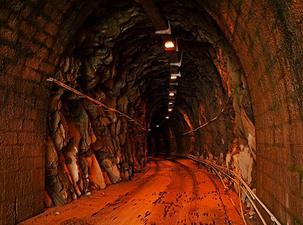 istock Underground tunnel with lighting - marble quarry 177727534