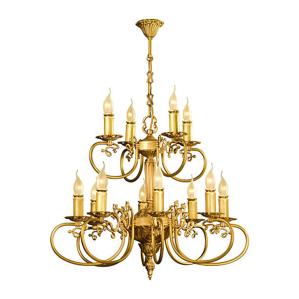 istock Vintage chandelier isolated on white 177728091
