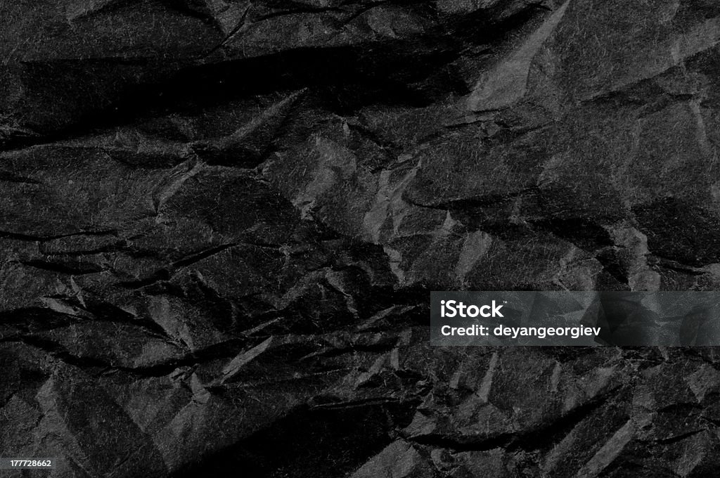 Papel amarrotado preto - Foto de stock de Abstrato royalty-free