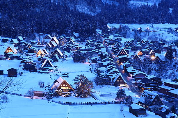 istock Light up of Shirakawago 177728692