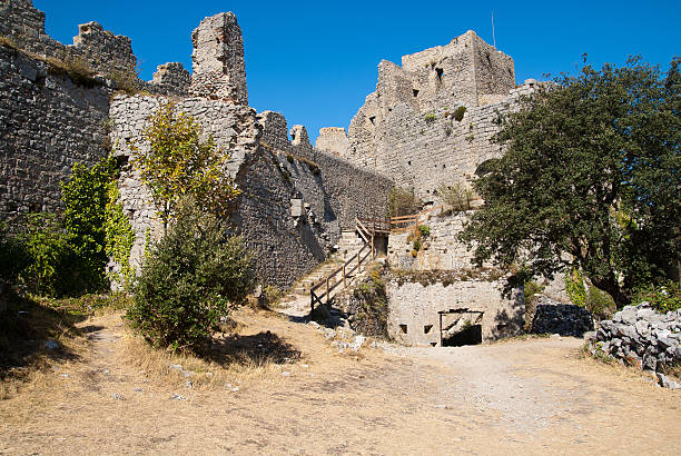 Citadel of Puilaurens stock photo
