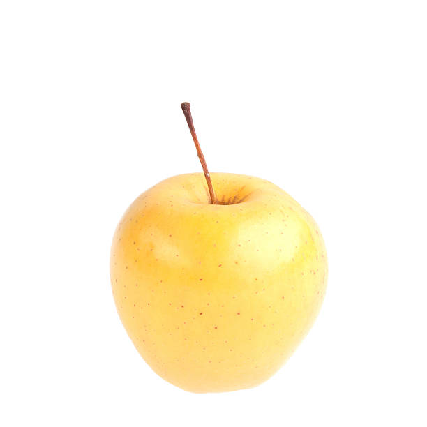 istock Juicy yellow apple, isolated on a white background. 177728855