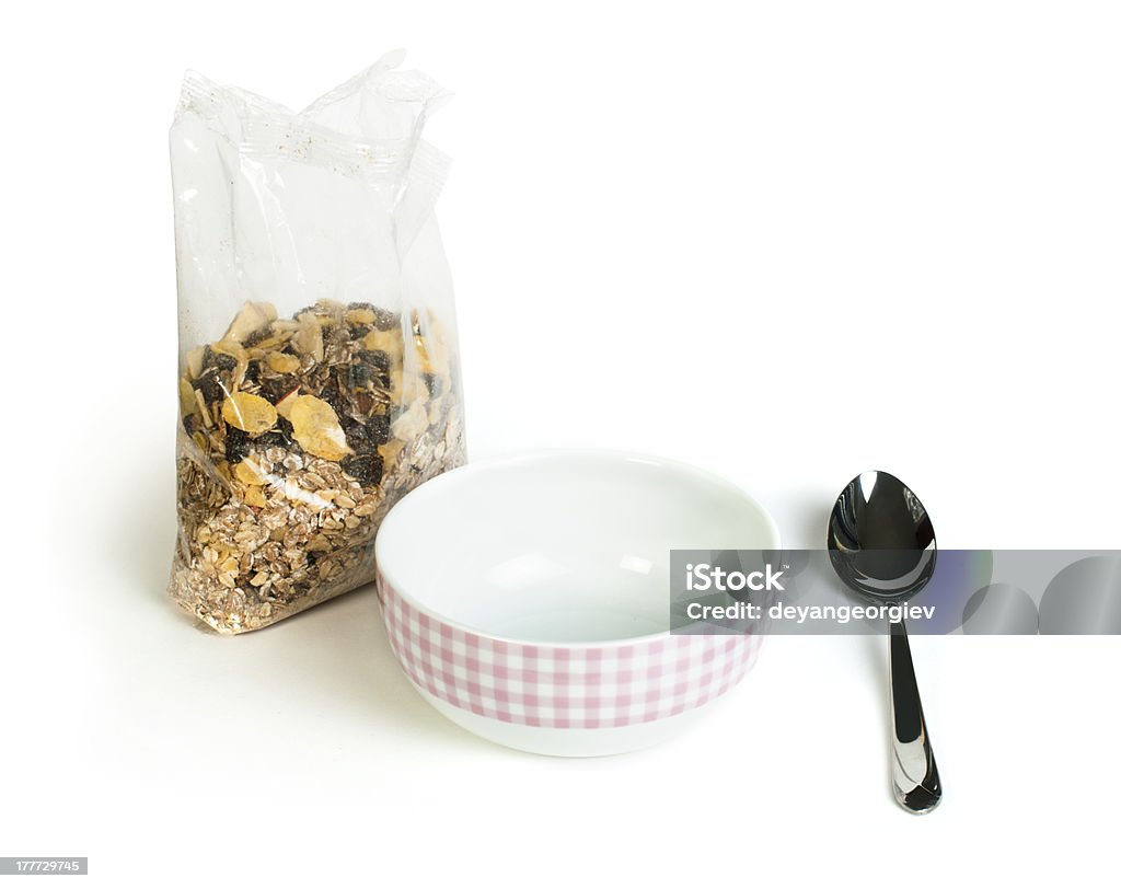 Prima colazione nel pacchetto trasparente ai cereali - Foto stock royalty-free di Alimentazione sana