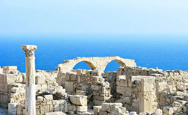 "Cyprus, archaeological place front of the sea"