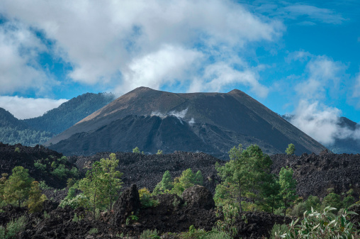 Paricutin volcano, Michoacan, Mexico, in an specially blue morning.