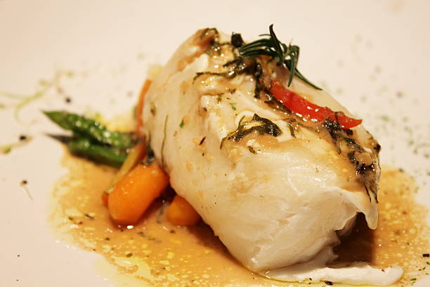 istock delicious Roasted fish with creamy sauce 177730082