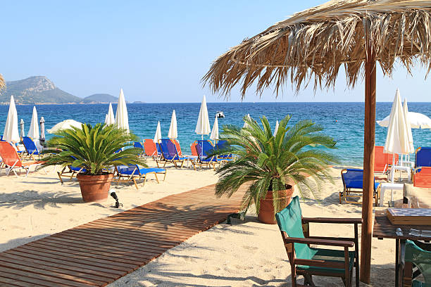 Beach bar au bord de la mer - Photo