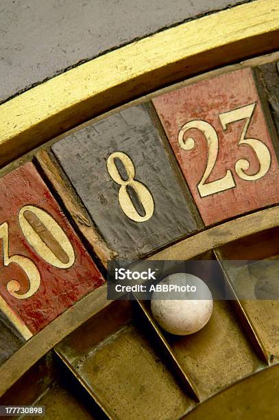 Playing On A Vintage Roulette Stock Photo - Download Image Now - Black Color, Casino, Chance