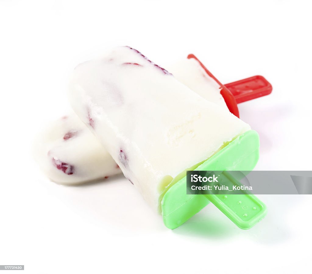 Homemade ice cream pop Homemade ice cream pops Berry Fruit Stock Photo