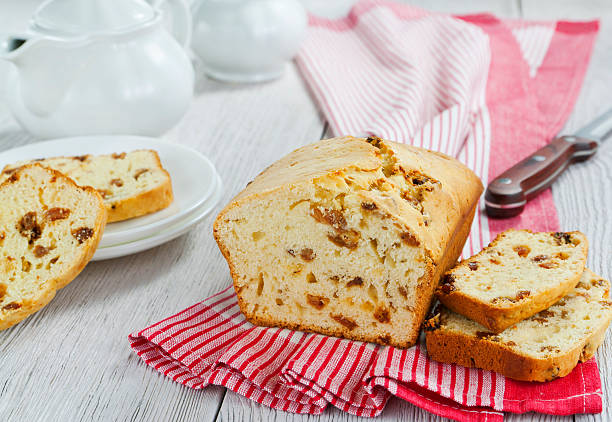 Raisin cake stock photo