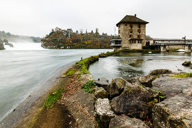 View of the Rhinefall, the Largest Waterfall in Europe, Schaffhausen, Switzerland