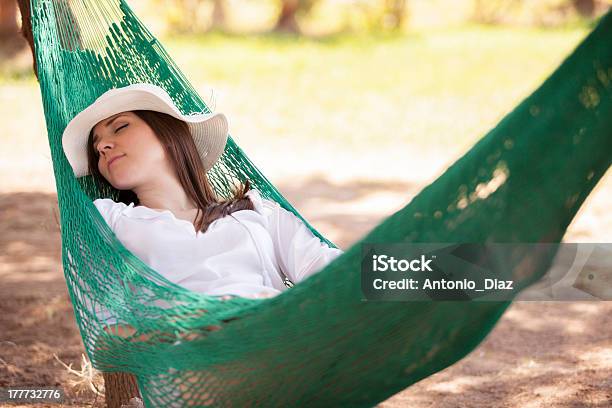 Beautiful Woman Resting In A Hammock Stock Photo - Download Image Now - Adult, Beautiful People, Beauty