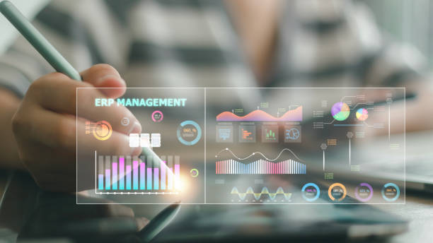 istock Document management for ERP. Enterprise resource planning concept, Enterprise Resource Management ERP software system for business resources plan presented. 1777333845