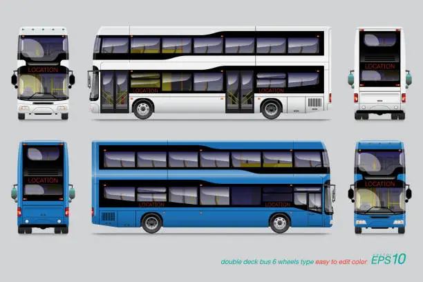 Vector illustration of double deck bus
