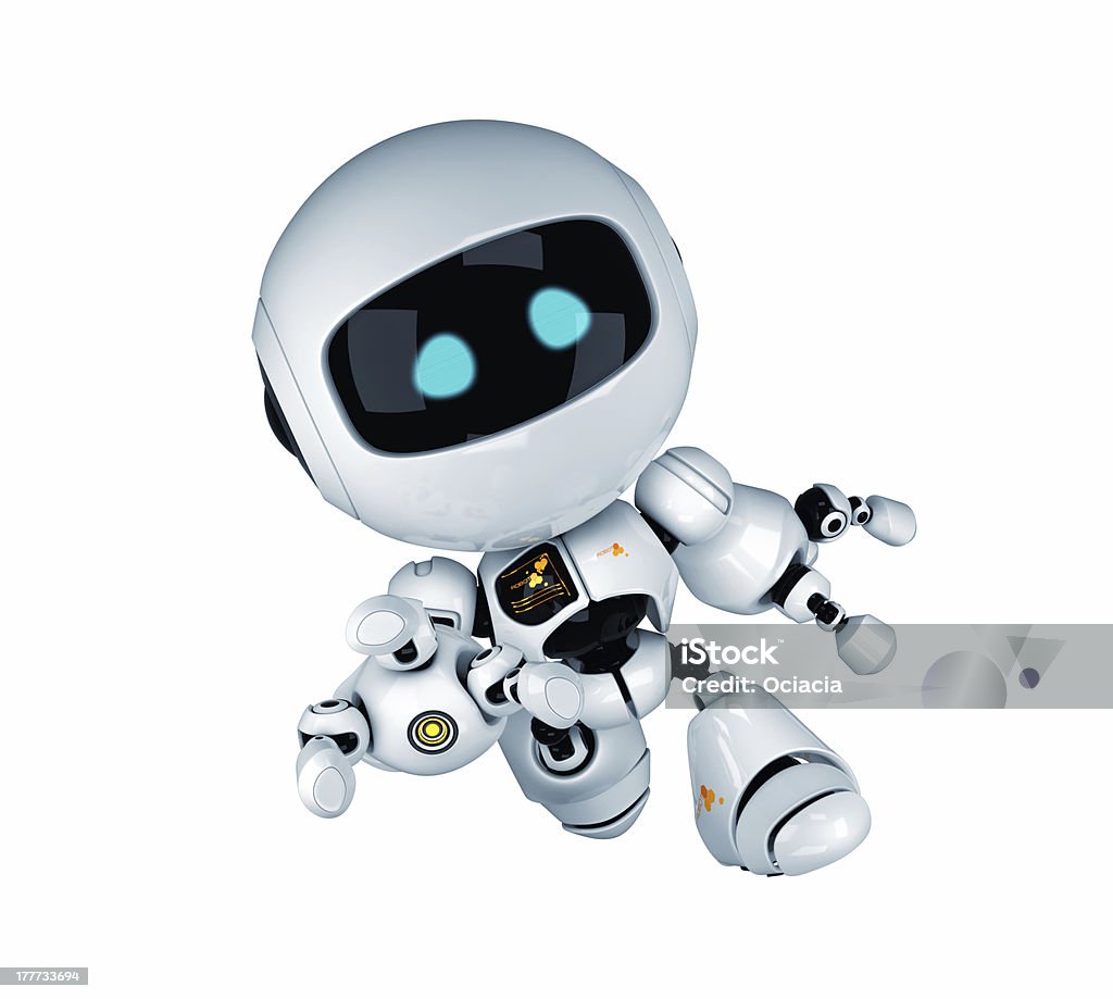 Corsa giocattolo robotica - Foto stock royalty-free di In movimento