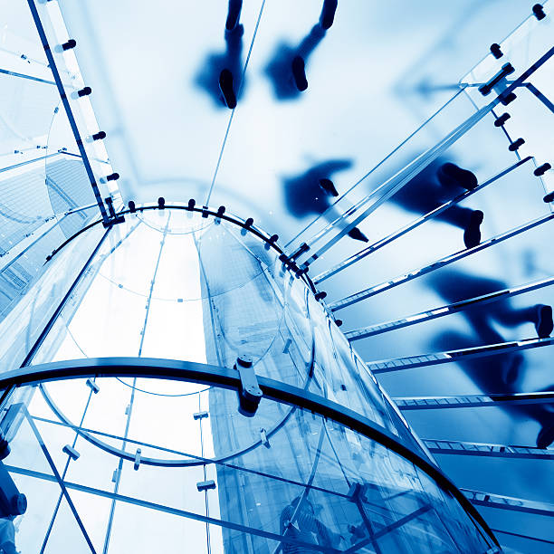 istock Glass spiral staircase 177733810