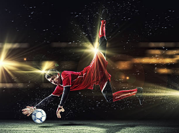 istock Goalkeeper catches the ball 177734065