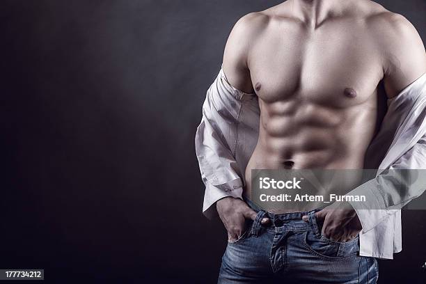 Sexy Man Stock Photo - Download Image Now - Abdomen, Abdominal Muscle, Adult