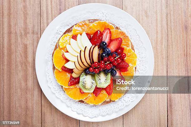 Delicious Fruit Tart Stock Photo - Download Image Now - Apple - Fruit, Cake, Ceramics