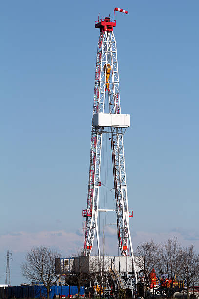 istock oil drilling rig on oilfield 177735570