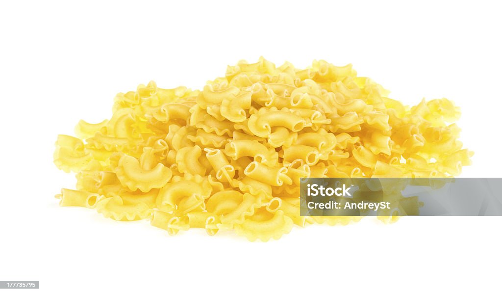 italian pasta (macaroni) isolated on white background Backgrounds Stock Photo