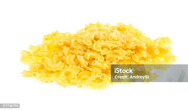 Italian Pasta Isolated On White Background Stock Photo - Download Image Now