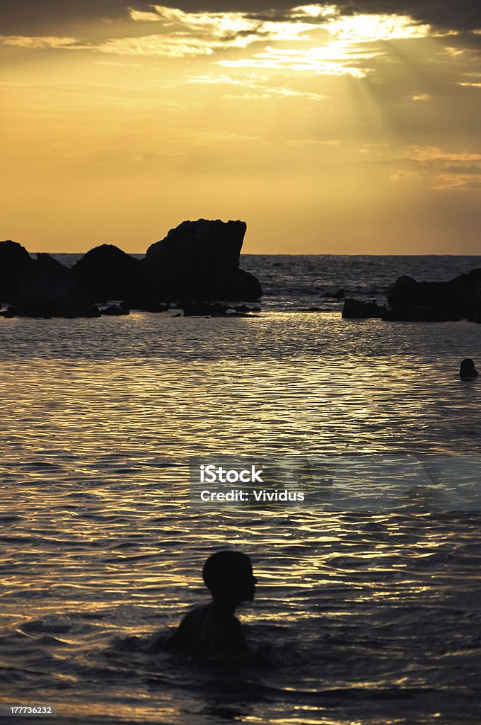 カリブ海に沈む夕日 - カリブ海のロイヤリティフリーストックフォト