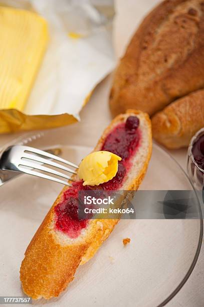 Bread Butter And Jam Stock Photo - Download Image Now - Bakery, Baking, Berry Fruit