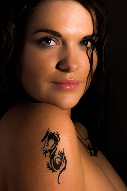 istock Girl with the dragon tattoo 177738557