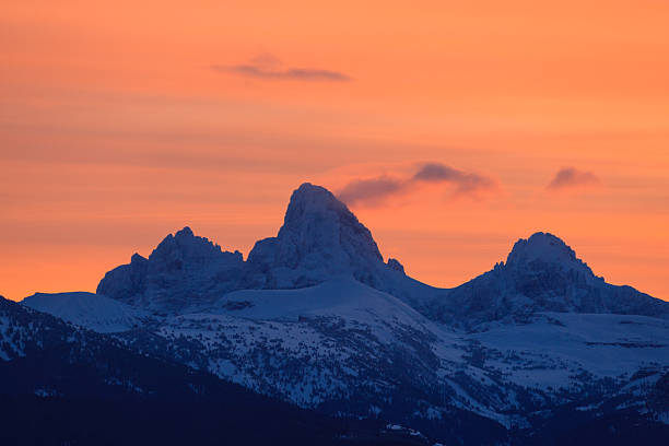 teton breaking dawn - teton valley zdjęcia i obrazy z banku zdjęć