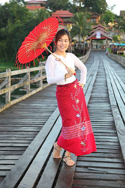 istock Mon or Burmese people and the wooden bridge 177744030