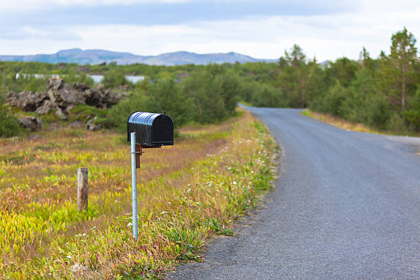 istock Old Weathered Mailbox at Rural Roadside in Iceland 177744242