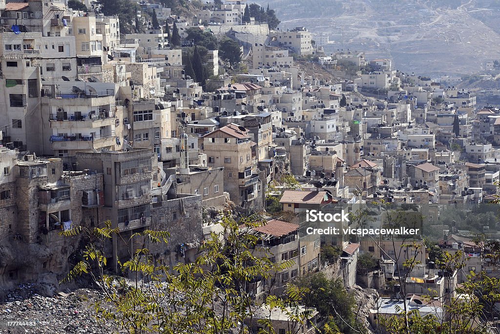 Poor Arab Vlilage Poor Arab village next to the Old City of Jerusalem in Israel Community Stock Photo