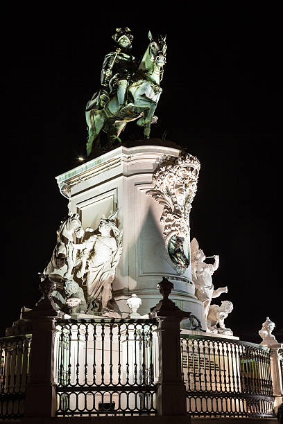 istock Commerce square of Lisboa at night, Portugal 177744741