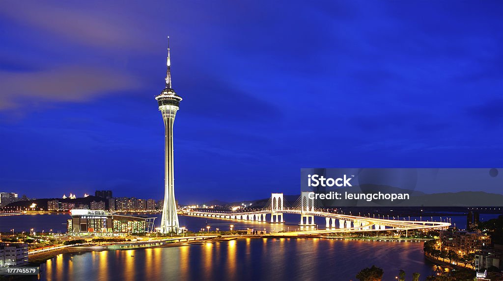 Macau en la noche - Foto de stock de Macao libre de derechos