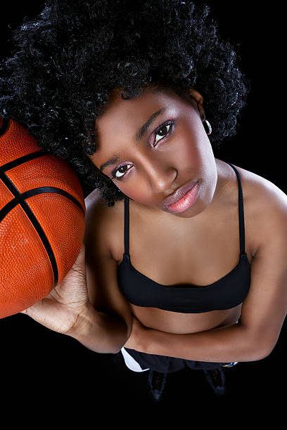 istock African woman with basketball 177745791