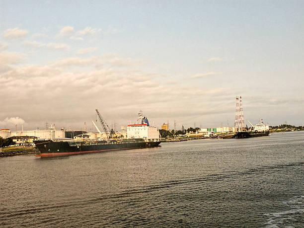 this is the harbour of abidjan in ivory coast west africa