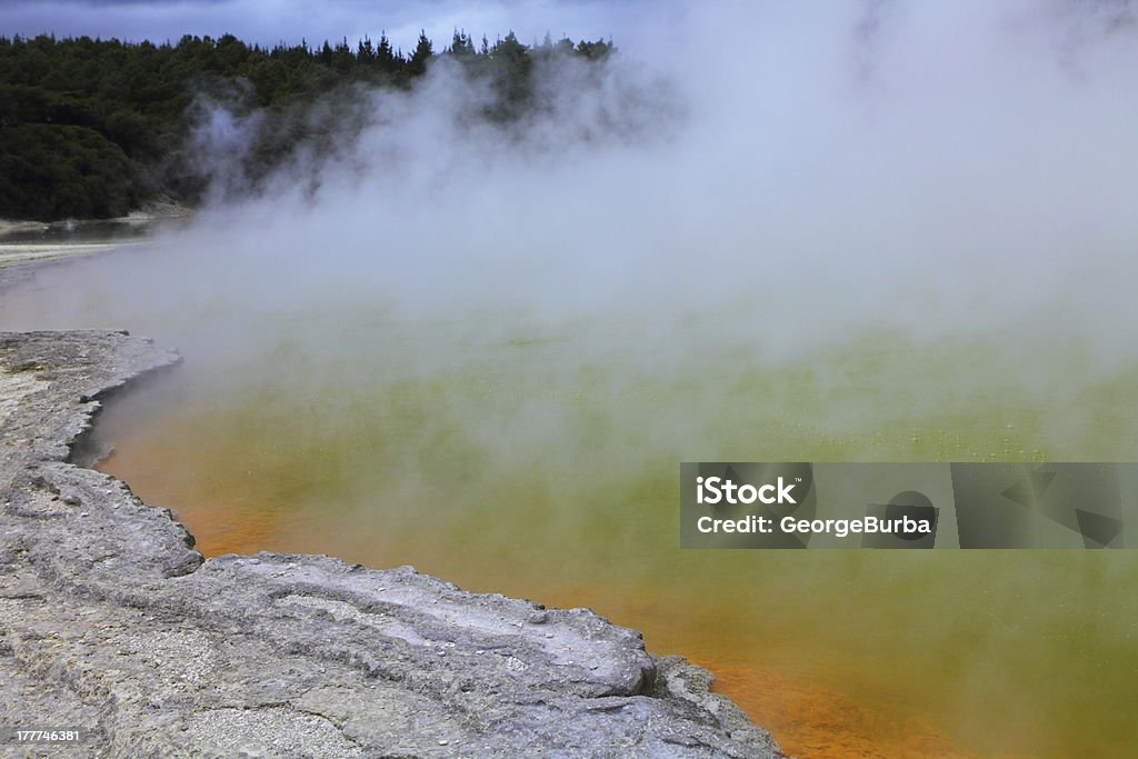 Artists Palette Beautiful volcanic hot spring in Rotorua, New Zealand Beauty In Nature Stock Photo