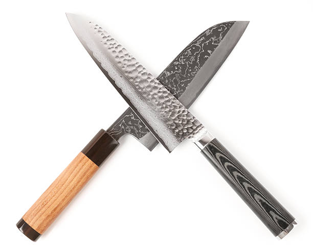 istock Pair of expensive japanese knifes 177747182