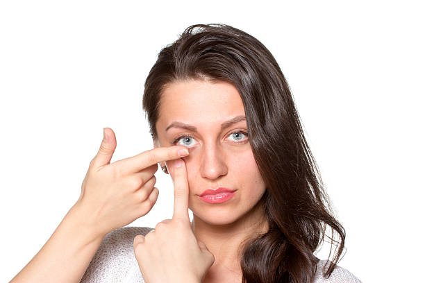 istock Young woman with contact lenses 177748020