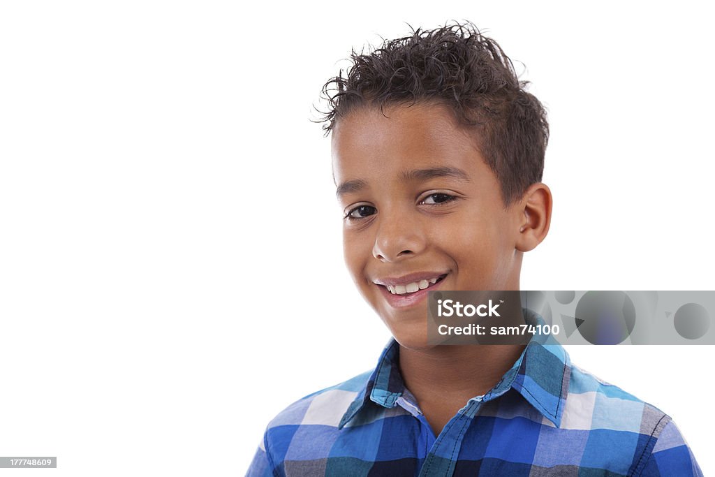 Portrait of a cute african american little boy "Portrait of a cute african american little boy, isolated on white background" African Ethnicity Stock Photo